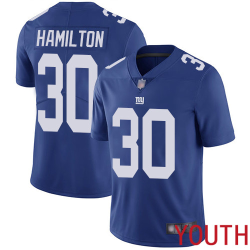 Youth New York Giants #30 Antonio Hamilton Royal Blue Team Color Vapor Untouchable Limited Player Football NFL Jersey->youth nfl jersey->Youth Jersey